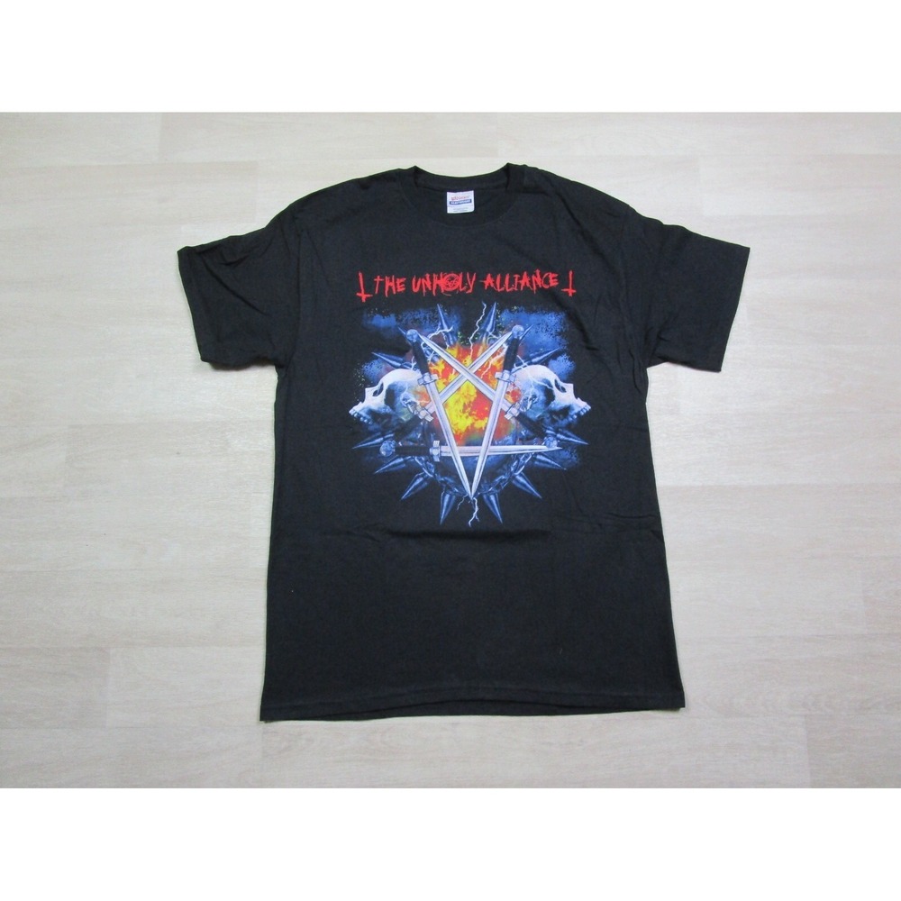 Vintage Slayer Band T Shirt (L) 2006 Tour Y2K "Unholy‎ Alliance" Graphic Metal